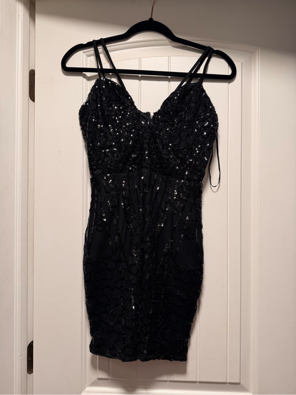 Fashion Nova Black Sequin Mini Dress